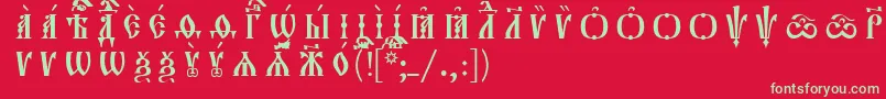 En savoir plus sur la police Orthodox.TtUcs8CapsРазрядочный Police Orthodox.TtUcs8CapsРазрядочный – polices vertes sur fond rouge